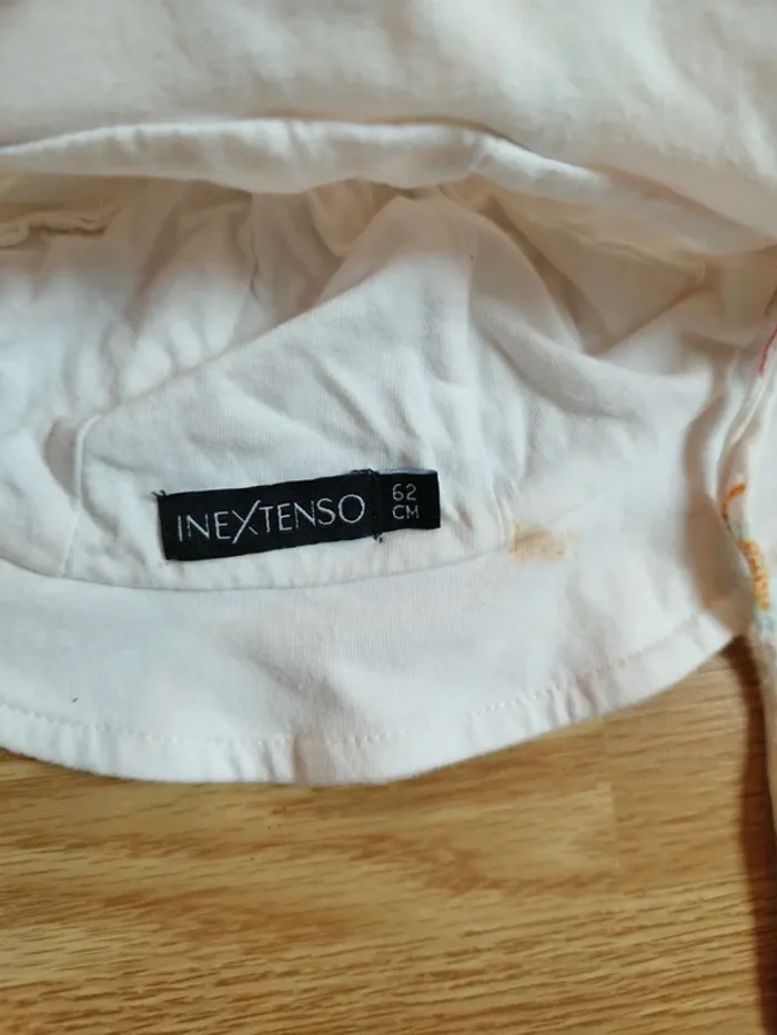 Bonnet fille blanc et tigre 62 cm - photo numéro 3