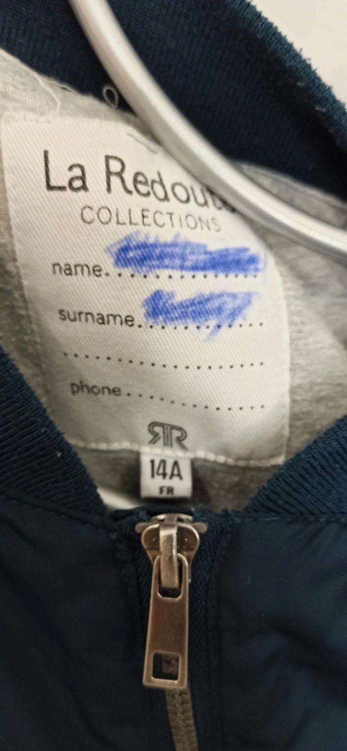 Veste bleue marine la redoute 14 ans - photo numéro 3