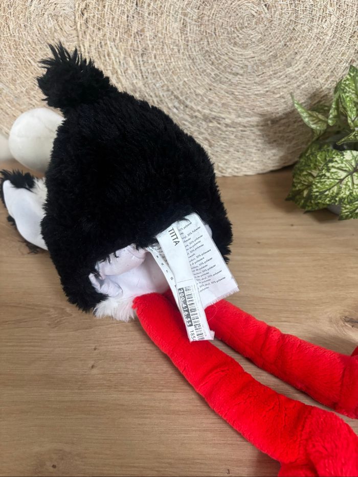 Doudou marionnette cigogne rouge blanc noir titta ikea - photo numéro 3