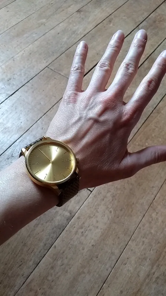 Montre Komono Winston Monte Carlo or et peau de serpent - photo numéro 3
