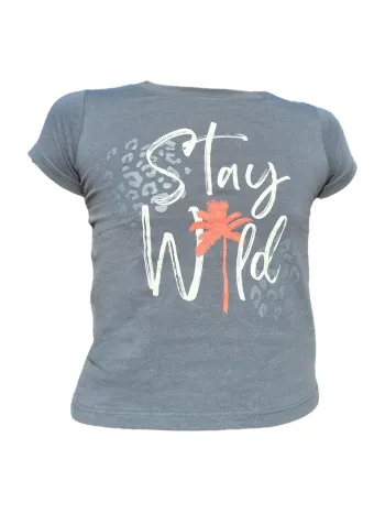 T-shirt Boboli "Stay Wild" Fille Taille 7 Neuf