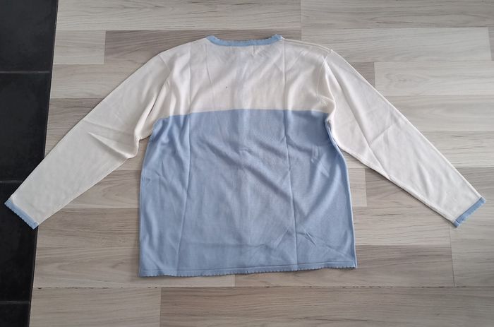 Gilet femme blanc et bleu Angela Baraldi taille M - photo numéro 8