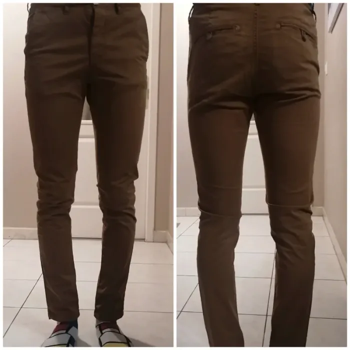 Chino pantalon marron taille 34 Bizzbee