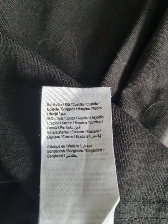 T-shirt à manches longues fille - Taille 16 ans - Gemo - Noir et blanc - photo numéro 5