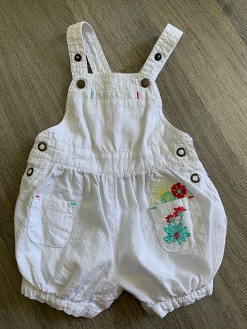 Salopette short bébé fille