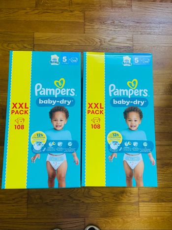 2 Maxi Packs couches Pampers Baby Dry taille 5