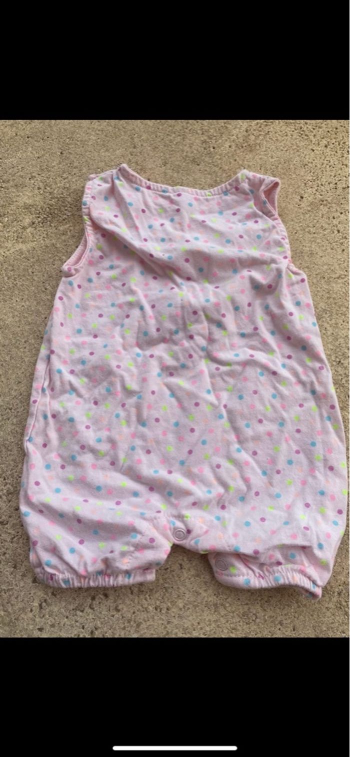 Barboteuse rose à pois multicolore neuve - photo numéro 3