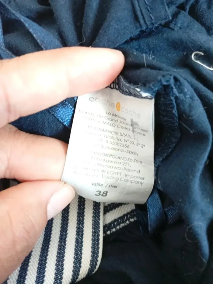 Mini-jupe marine cache cache s/m - photo numéro 5