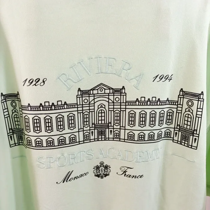 T-shirt oversize vert menthe Riviera Sports Academy Monaco France Taille M homme A809 - photo numéro 2