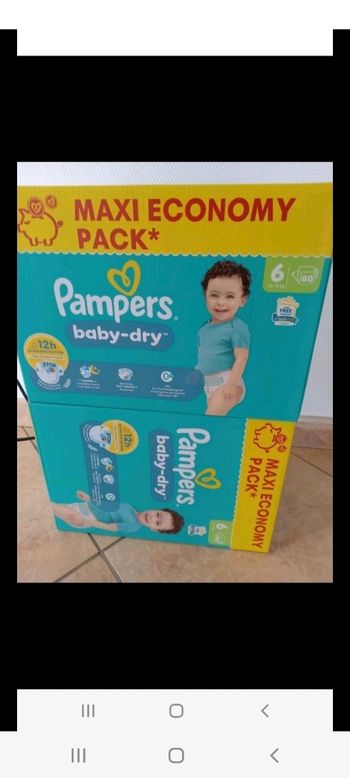 160 couches pampers baby dry taille 6