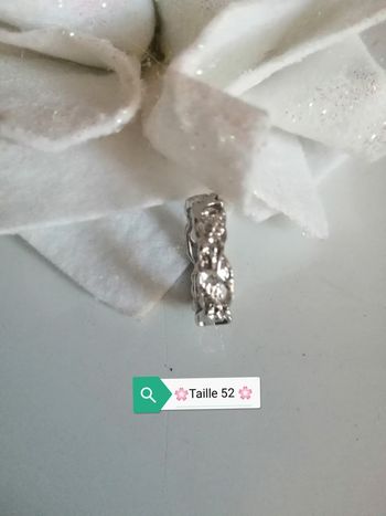 🌸Anneau  argent 925 orné de feuilles Taille 52 🌸
