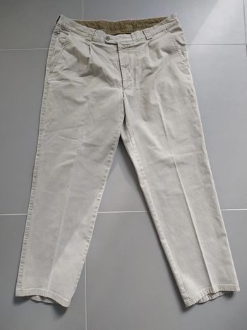 Pantalon toile beige gris Hugo Boss