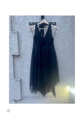 Robe noire longue voilage