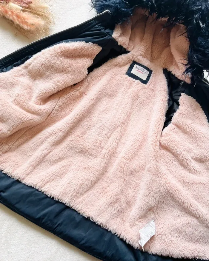 Manteau bleu marine à capuche et ceinture 4 ans - Catimini - photo numéro 12
