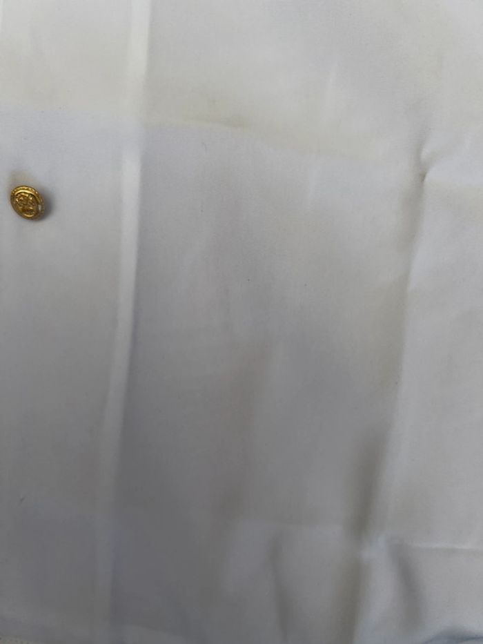 Blouse chemise col oversize blanche broderie anglaise manches courtes été vintage M L 38/40 38 40 - photo numéro 5