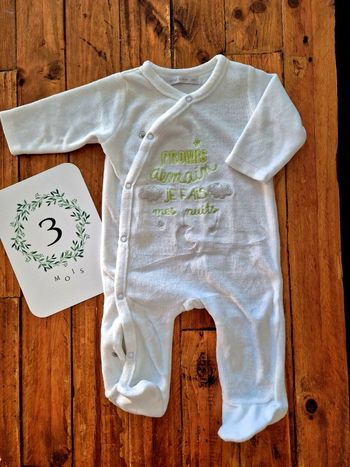 Pyjama velours 3 mois