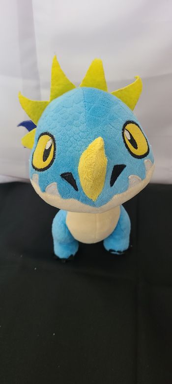 peluche dragon Tempête DREAMWORKS Dragons bleu jaune