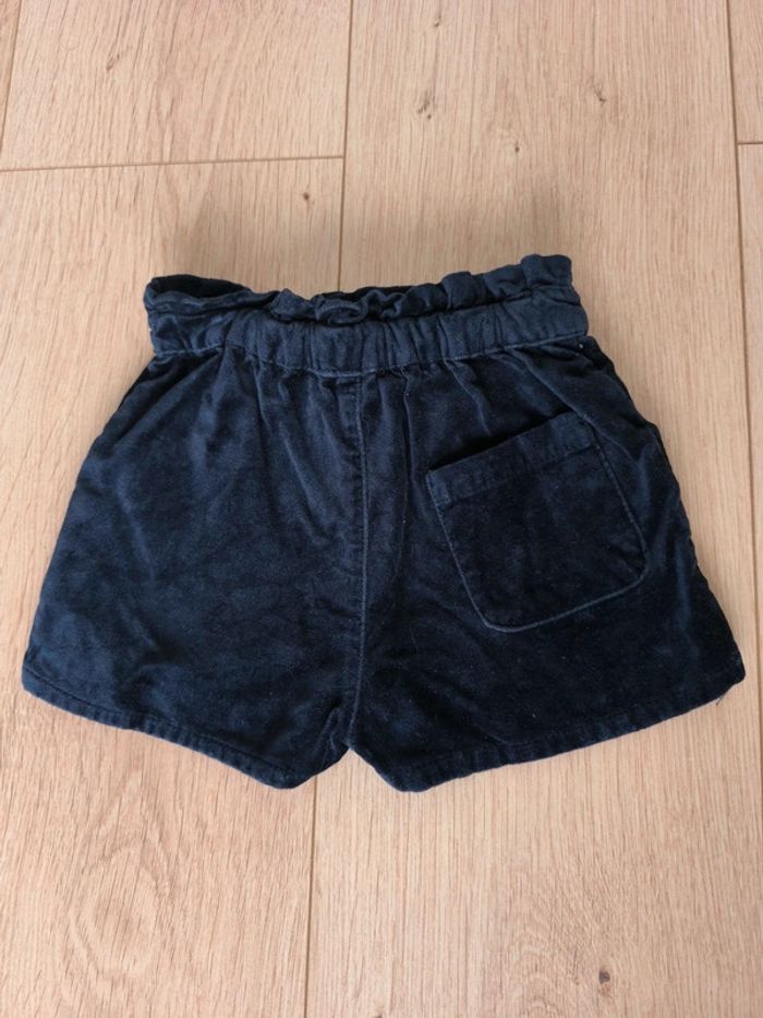 Short fille velours bleu marine Bout'chou - 24 mois - photo numéro 2
