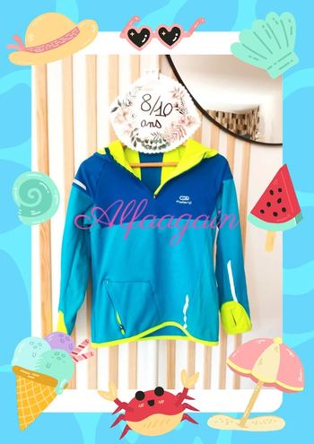 Pull sport mixte bleu decathlon kalenji 8/10ans