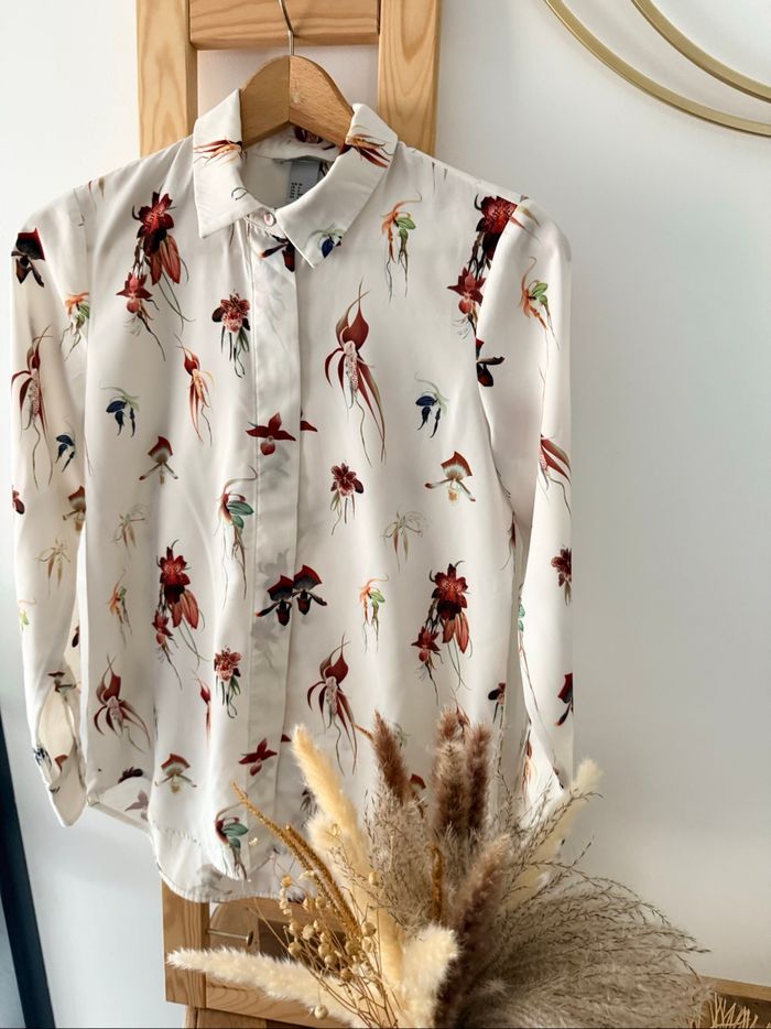 Chemise blanche à motifs H&M taille 34 - photo numéro 3
