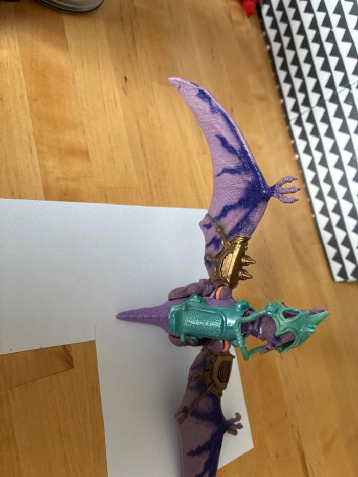 Vintage Chap Mei Beast Raider Pterodactyl Dinosaur Action Figure Purple - photo numéro 4