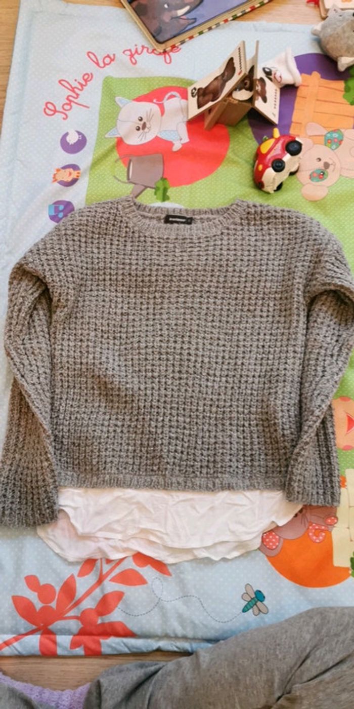 Pull chaud gris - photo numéro 2