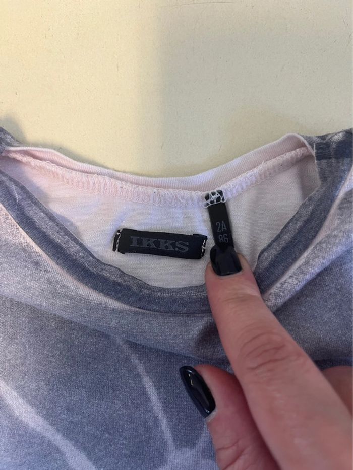 Tee shirt ikks rose et gris - photo numéro 2