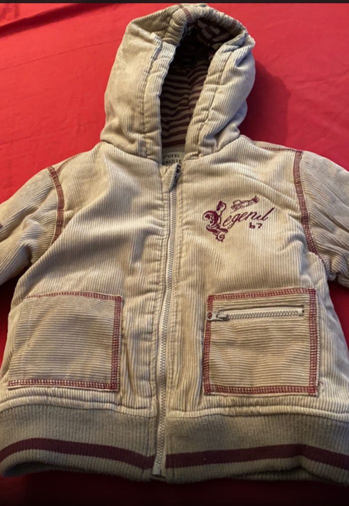 Manteau doublé polaire garçon 12 mois - photo numéro 2