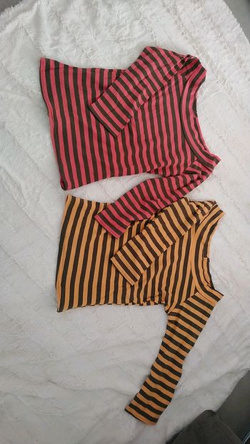 Lot de 2 t shirts rayés