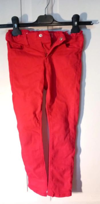 Jeans fille 7 ans rouge