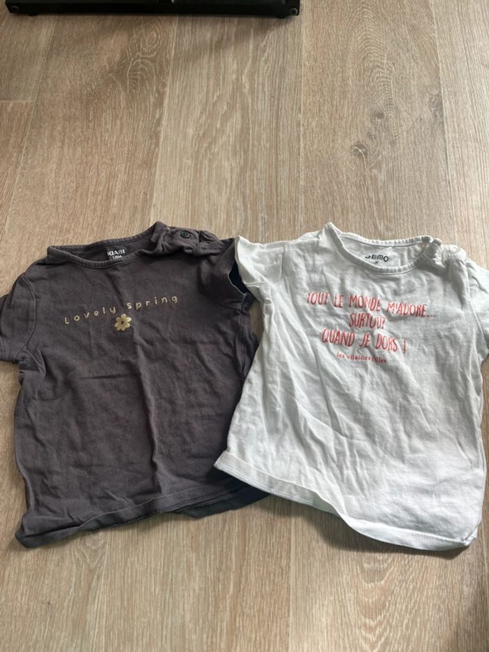 Lot de 2 tee shirt 18 mois kiabi et gemo