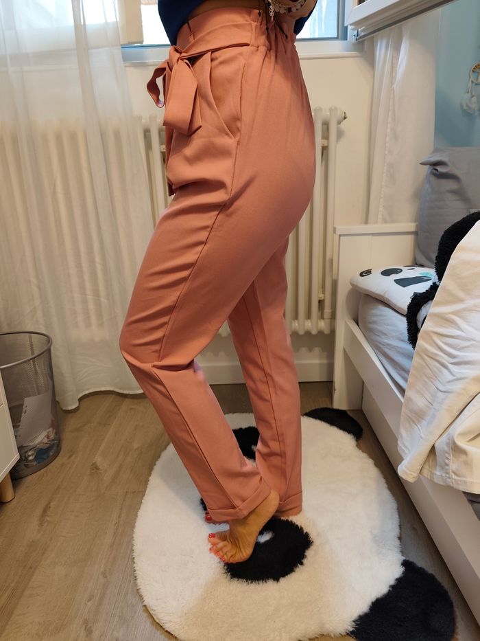 Pantalon souple rose pâle Emma Ella taille M - photo numéro 5