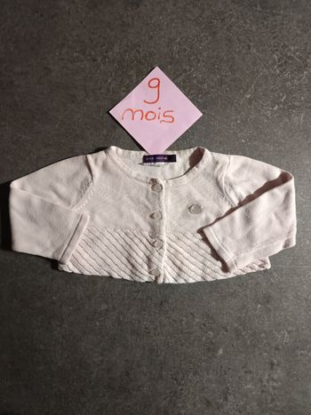 Gilet court coquillage 9 mois