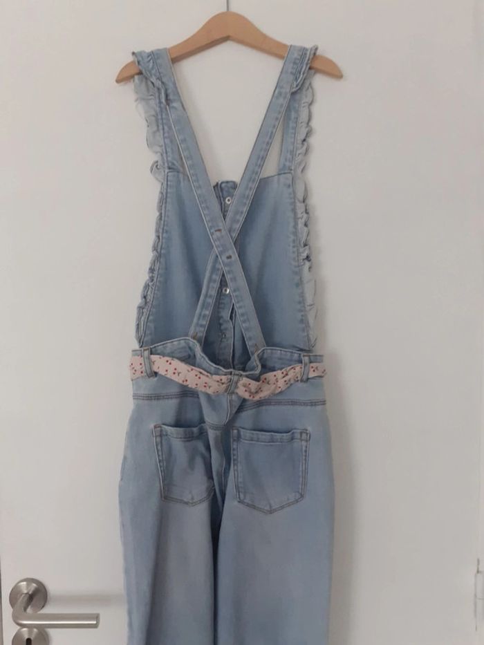 Salopette fille en jean bleu volant 12 ans Vertbaudet - photo numéro 3