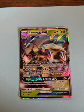 Carte Pokémon sarmurai gx 17/147 ombres ardentes