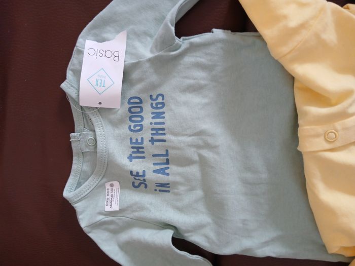 lot 3 pyjamas garcon en coton tex baby 50 cm 0 mois - photo numéro 3