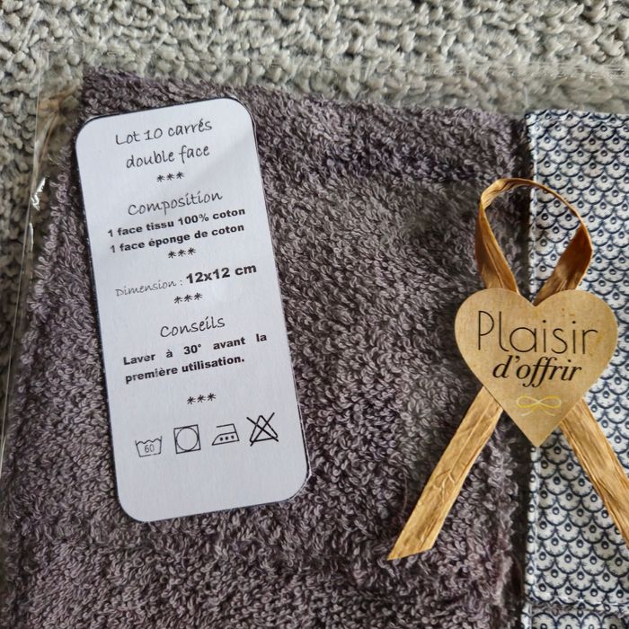 Lingettes lavables 12x12 cm - photo numéro 3