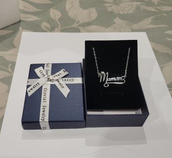COLLIER INSCRIPTION MAMAN ACIER INOXYDABLE AVEC BOITE ! NEUF ! FETE DES MERES...