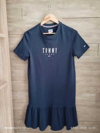 Robe Tommy Hilfiger bleu marine logo TXS