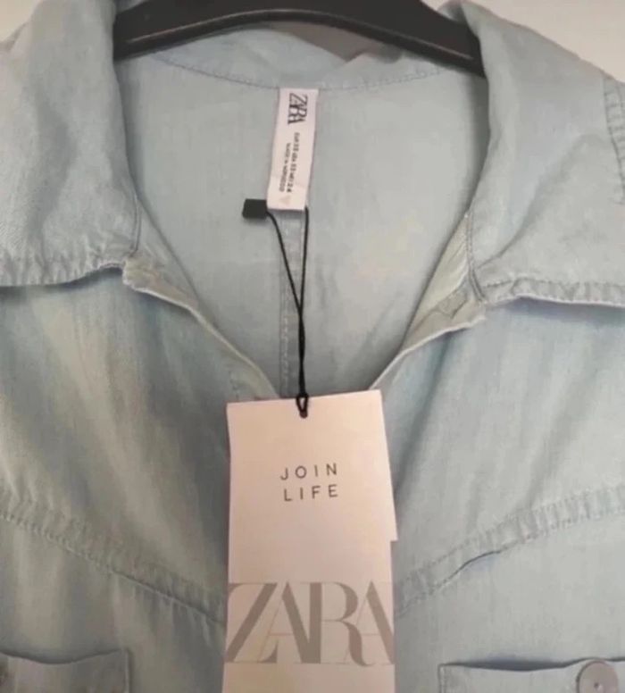 Chemise longue Zara taille XS coupe large neuve  Poches sur le côté - photo numéro 2