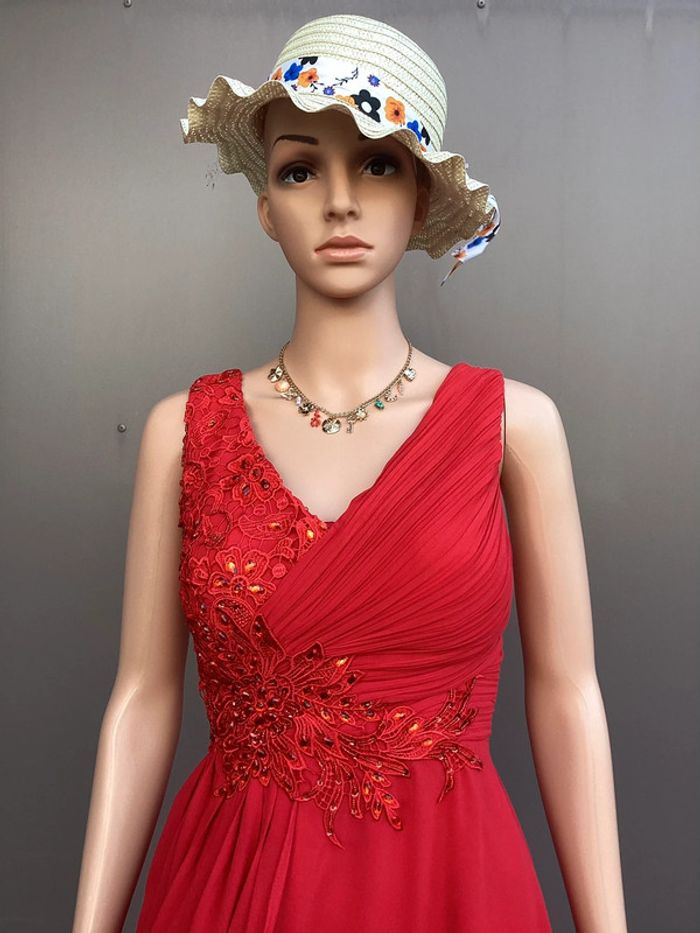 Robe rouge élégante Omonsim – Taille S/M – Neuve avec étiquette - photo numéro 2