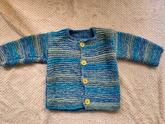 Gilet fait main 12-18 mois
