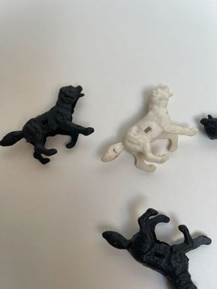 Lot de 4 figurines anciennes troué animaux - photo numéro 4