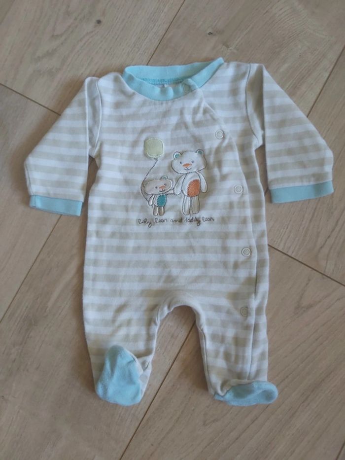 Grenouillère/pyjama coton garçon taille 1 mois 50cms (78)