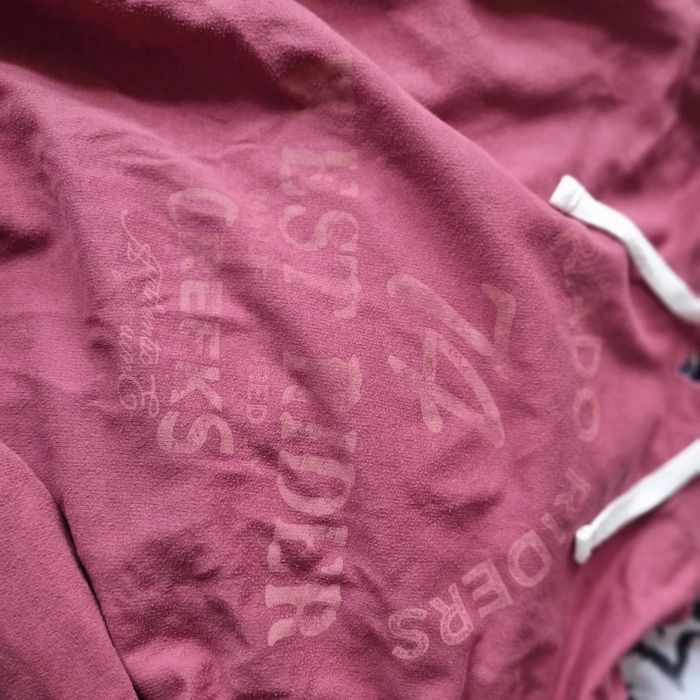Sweat à capuche bordeaux rose des bois créés xl neuf - photo numéro 2