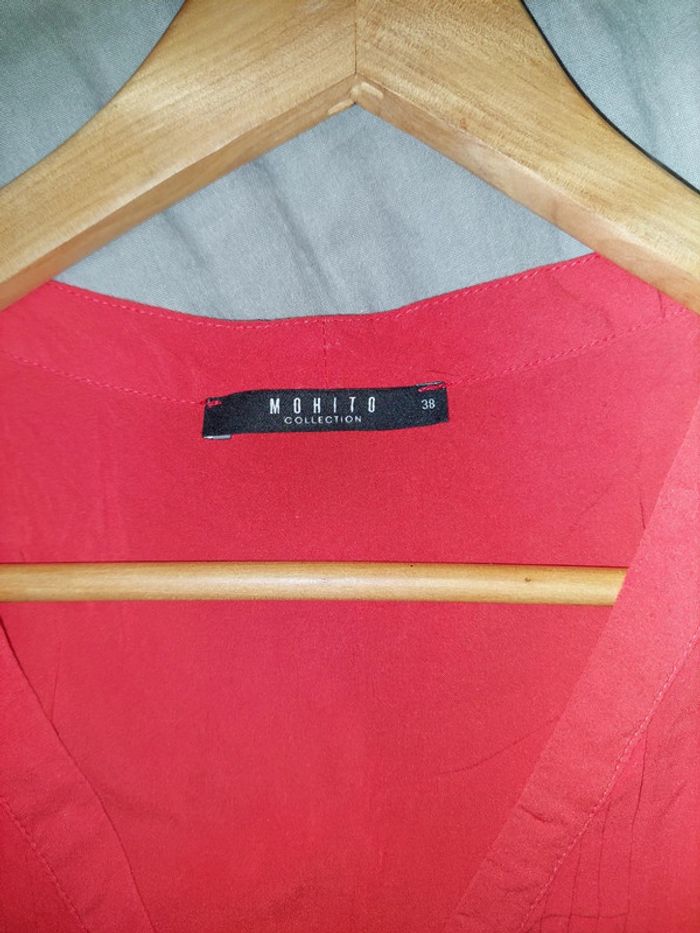 Blouse rouge manche 3/4 - photo numéro 5