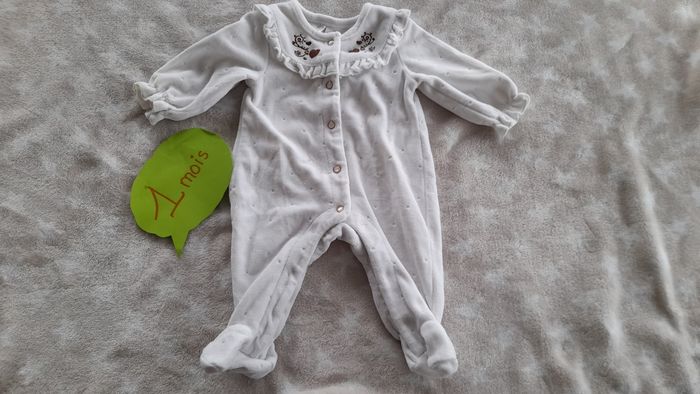 Pyjama velours fermeture devant