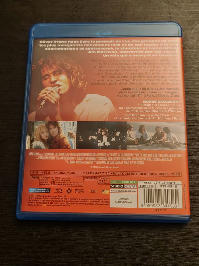 Blu Ray The Doors 20ème Anniversaire (Val Kilmer, Oliver Stone, Michael Madsen) - photo numéro 2