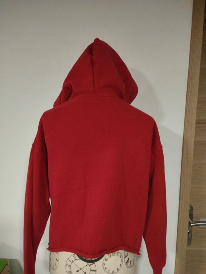 Sweatshirt à capuche court, Bershka taille S - photo numéro 3