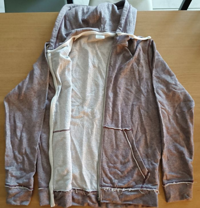Veste gilet sweat zippé Celio bordeaux style vintage taille M homme - photo numéro 6